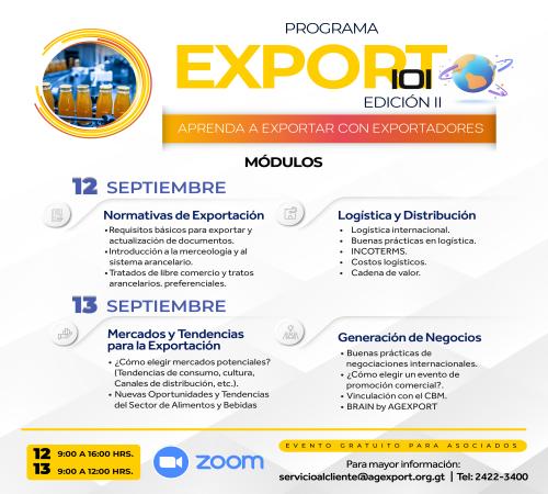 Programa de Evento  Export 101 II edición