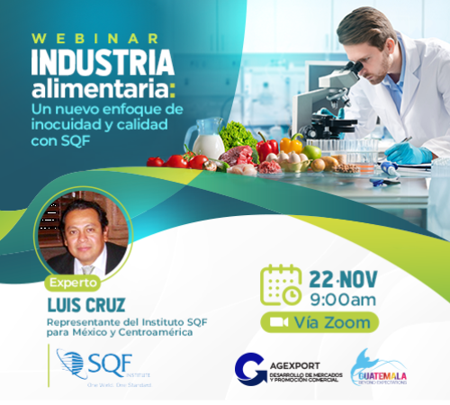 Webinar Industria Alimentaria: un nuevo enfoque de inocuidad y calidad con SQF