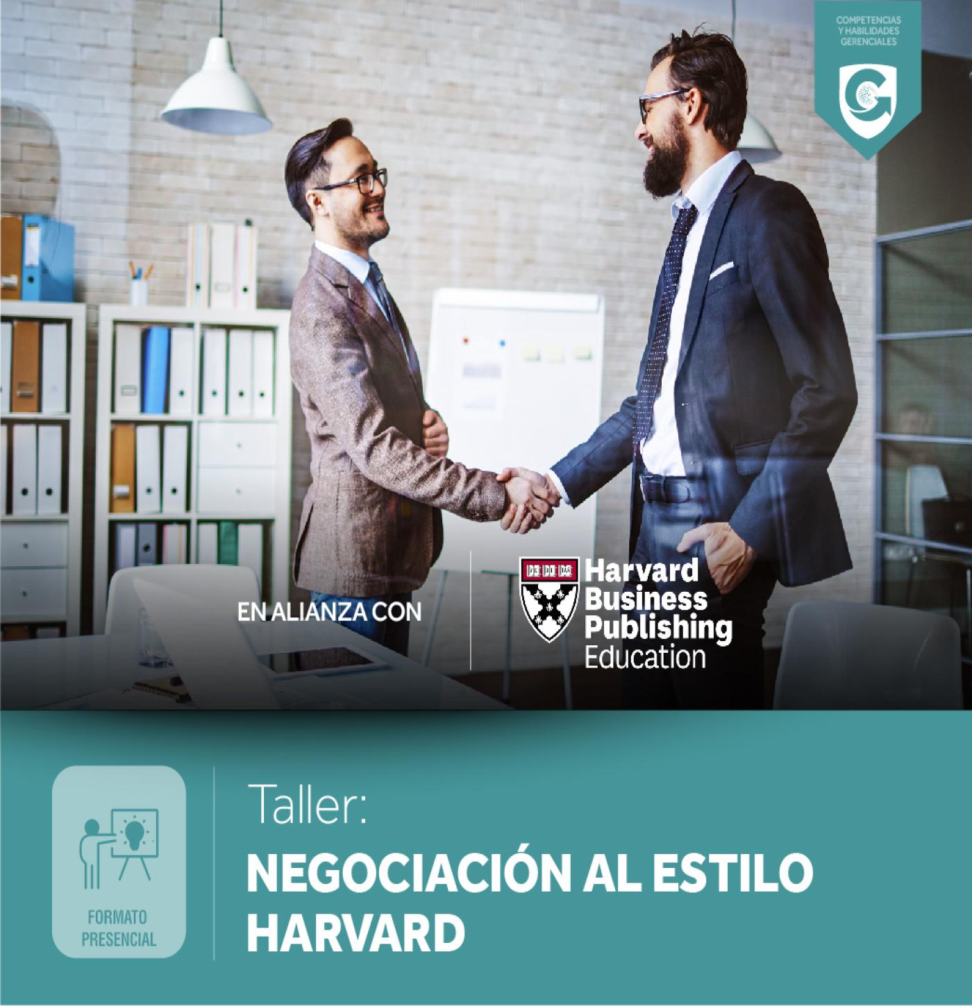 Taller: NEGOCIACIÓN AL ESTILO HARVARD